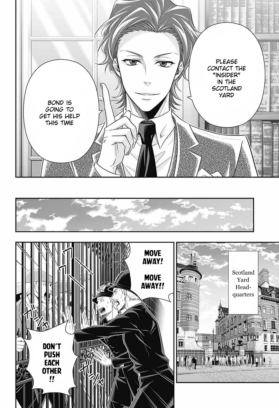 Yukoku no Moriarty Chapter 29 page 12 - Chapter 29: The Riot in New Scotland Yard Act 1