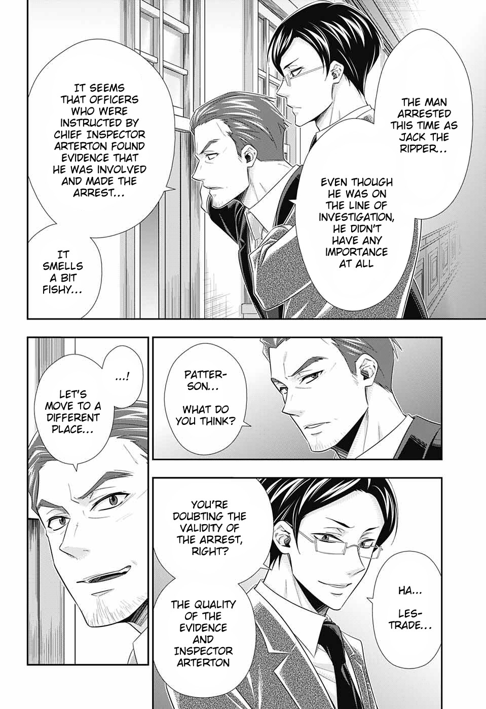 Yukoku no Moriarty Chapter 29 page 14 - Chapter 29: The Riot in New Scotland Yard Act 1