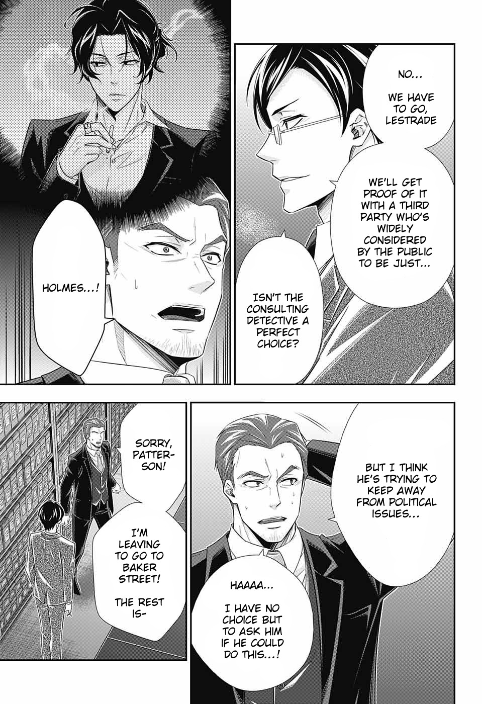 Yukoku no Moriarty Chapter 29 page 19 - Chapter 29: The Riot in New Scotland Yard Act 1