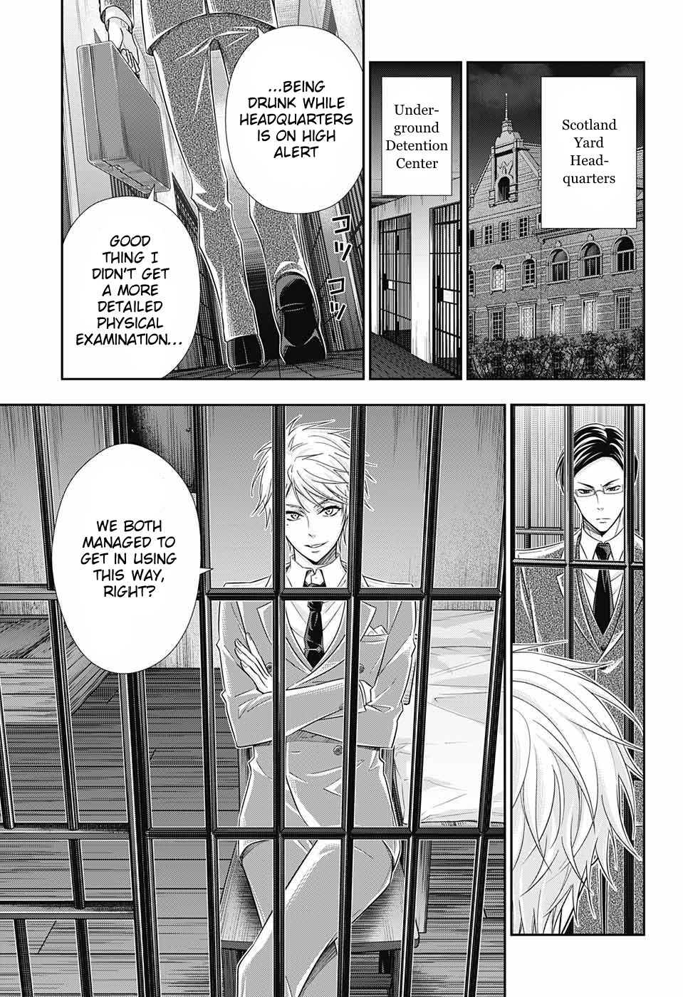 Yukoku no Moriarty Chapter 29 page 45 - Chapter 29: The Riot in New Scotland Yard Act 1