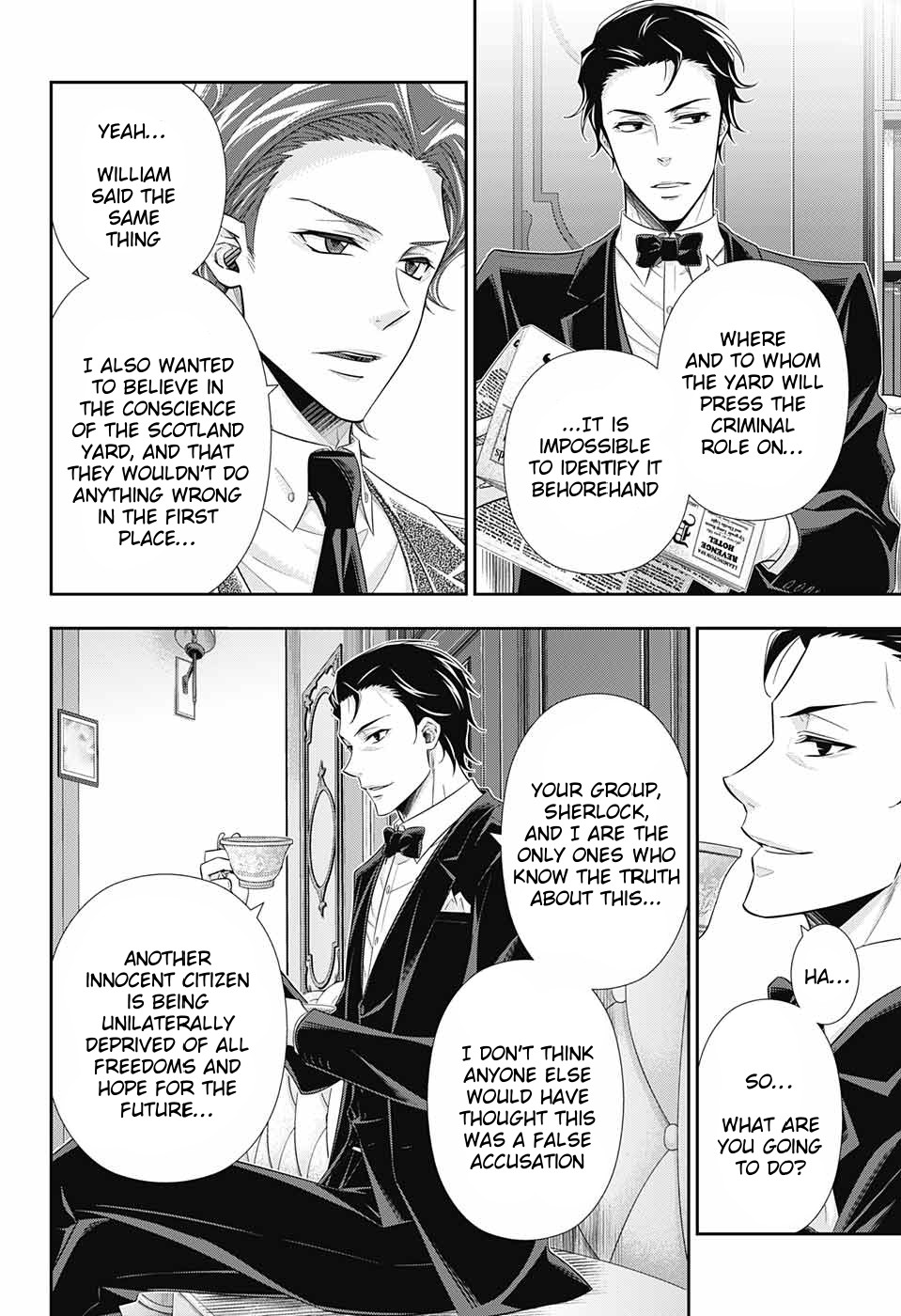 Yukoku no Moriarty Chapter 29 page 8 - Chapter 29: The Riot in New Scotland Yard Act 1