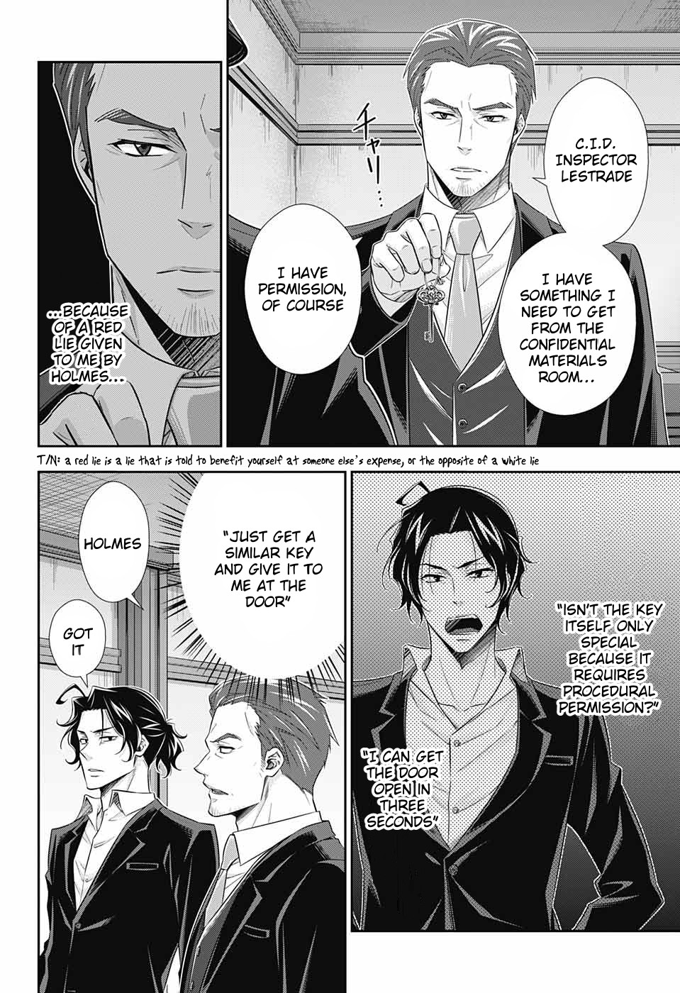 Yukoku no Moriarty Chapter 30 page 13 - Chapter 30: The Riot in New Scotland Yard Act 2
