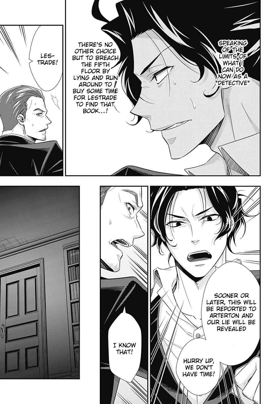 Yukoku no Moriarty Chapter 30 page 16 - Chapter 30: The Riot in New Scotland Yard Act 2