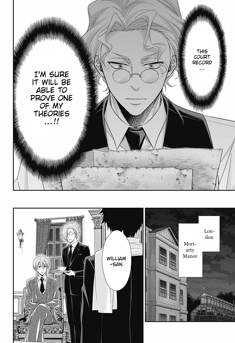 Yukoku no Moriarty Chapter 33 page 13 - Chapter 33: The Merchant of London Act 1