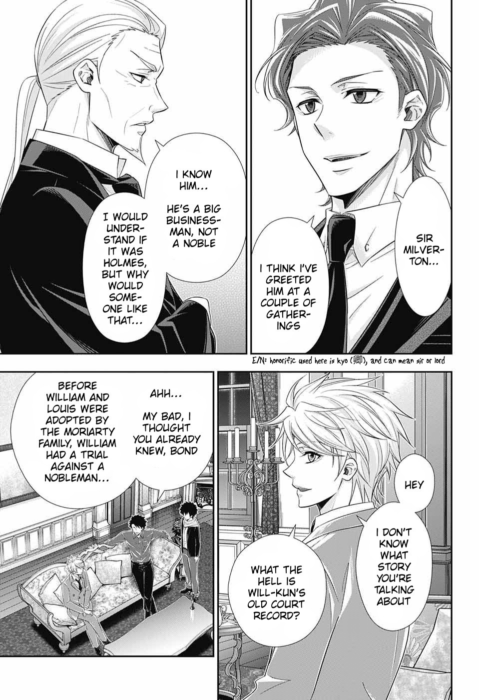 Yukoku no Moriarty Chapter 33 page 16 - Chapter 33: The Merchant of London Act 1