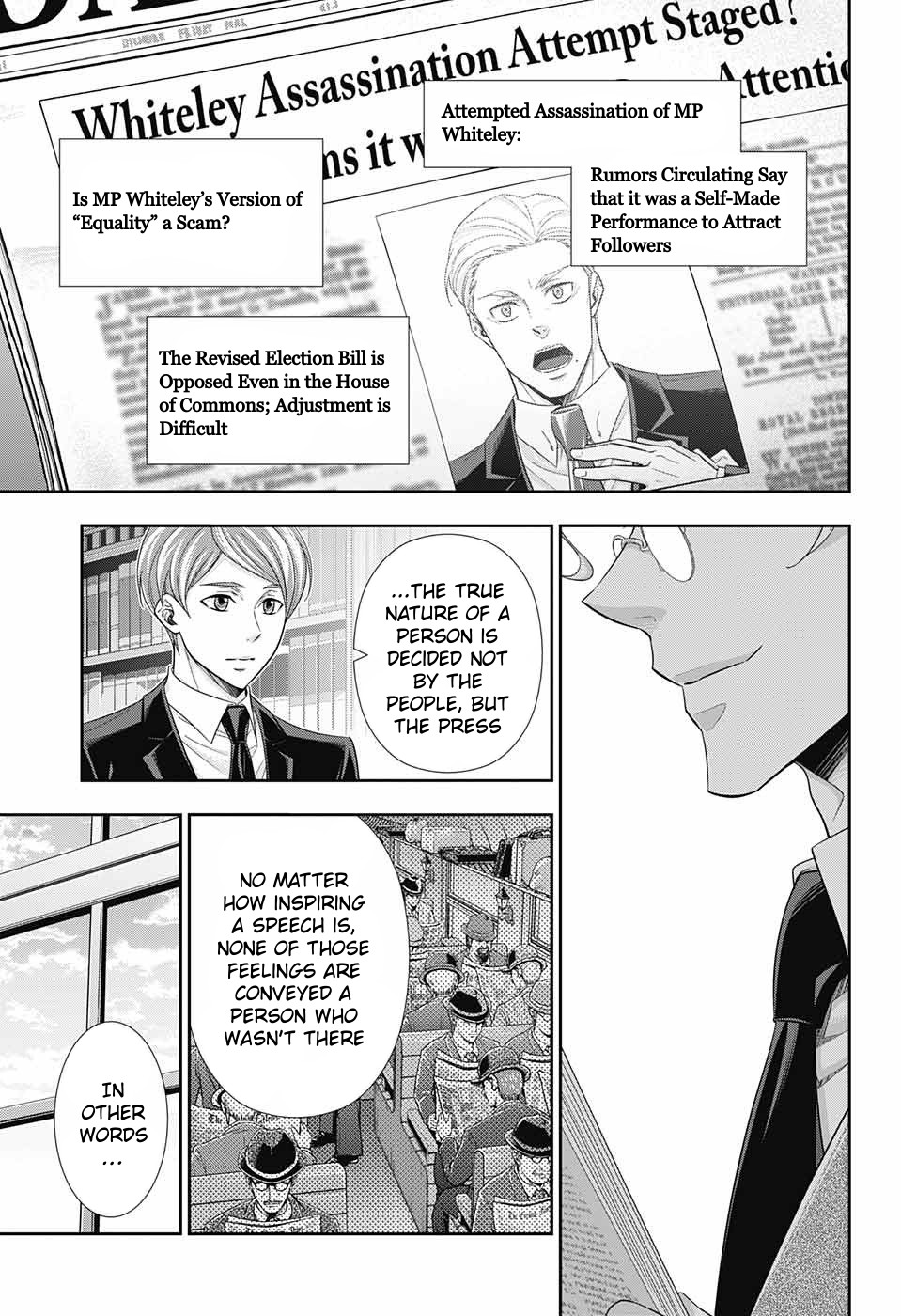 Yukoku no Moriarty Chapter 35 page 24 - Chapter 35: The White Knight of London Act 1