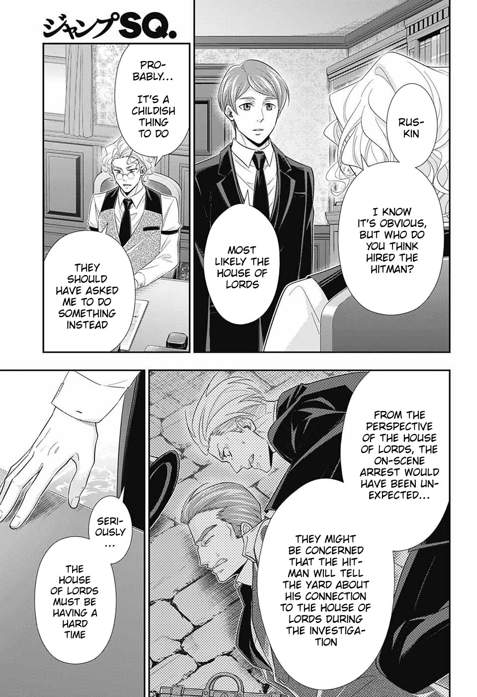 Yukoku no Moriarty Chapter 35 page 26 - Chapter 35: The White Knight of London Act 1