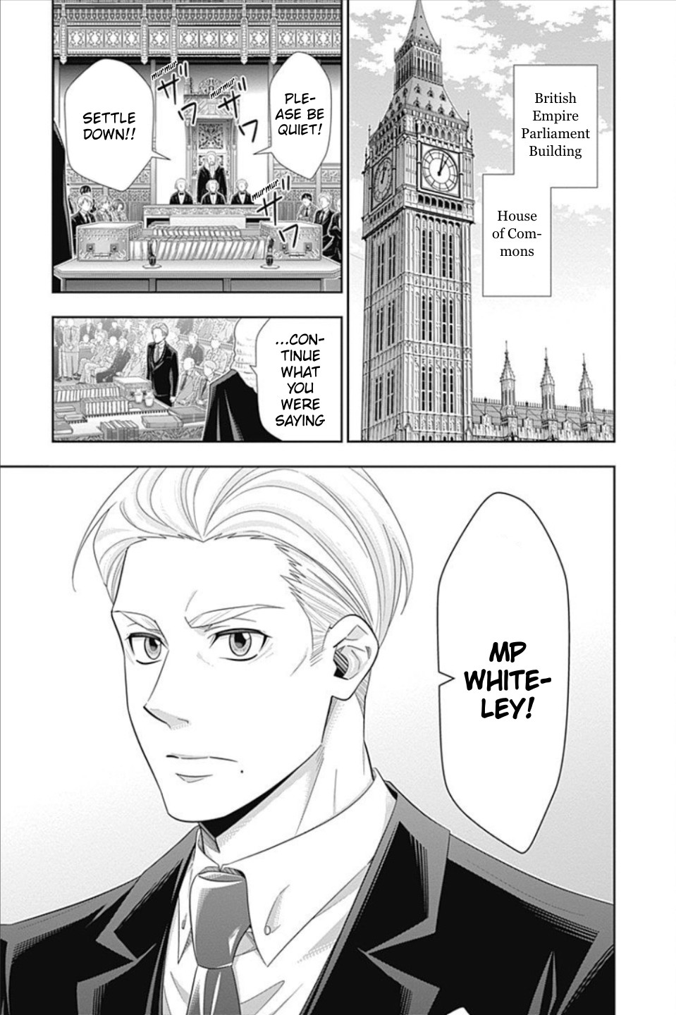 Yukoku no Moriarty Chapter 35 page 6 - Chapter 35: The White Knight of London Act 1