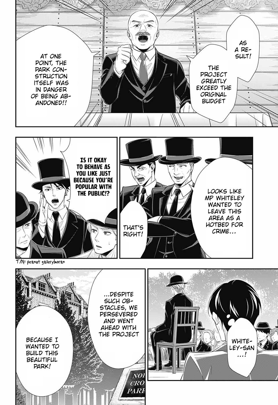 Yukoku no Moriarty Chapter 36 page 23 - Chapter 36: The White Knight of London Act 2