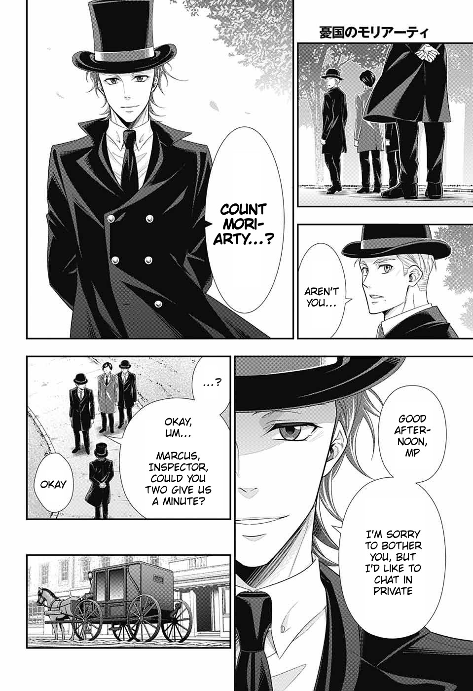 Yukoku no Moriarty Chapter 36 page 39 - Chapter 36: The White Knight of London Act 2