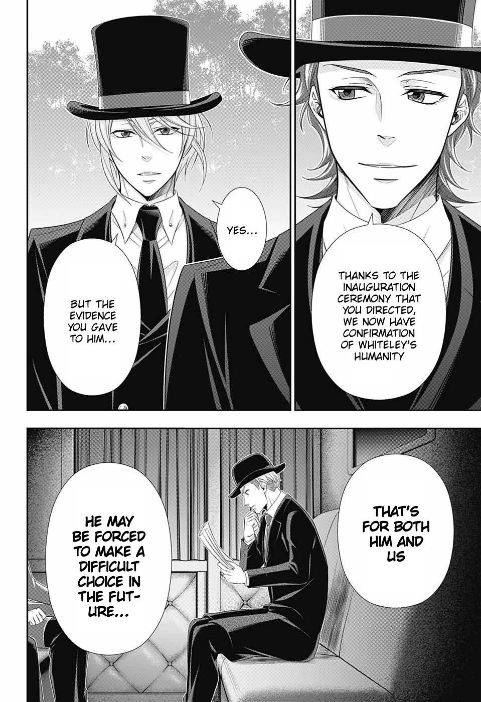 Yukoku no Moriarty Chapter 36 page 45 - Chapter 36: The White Knight of London Act 2