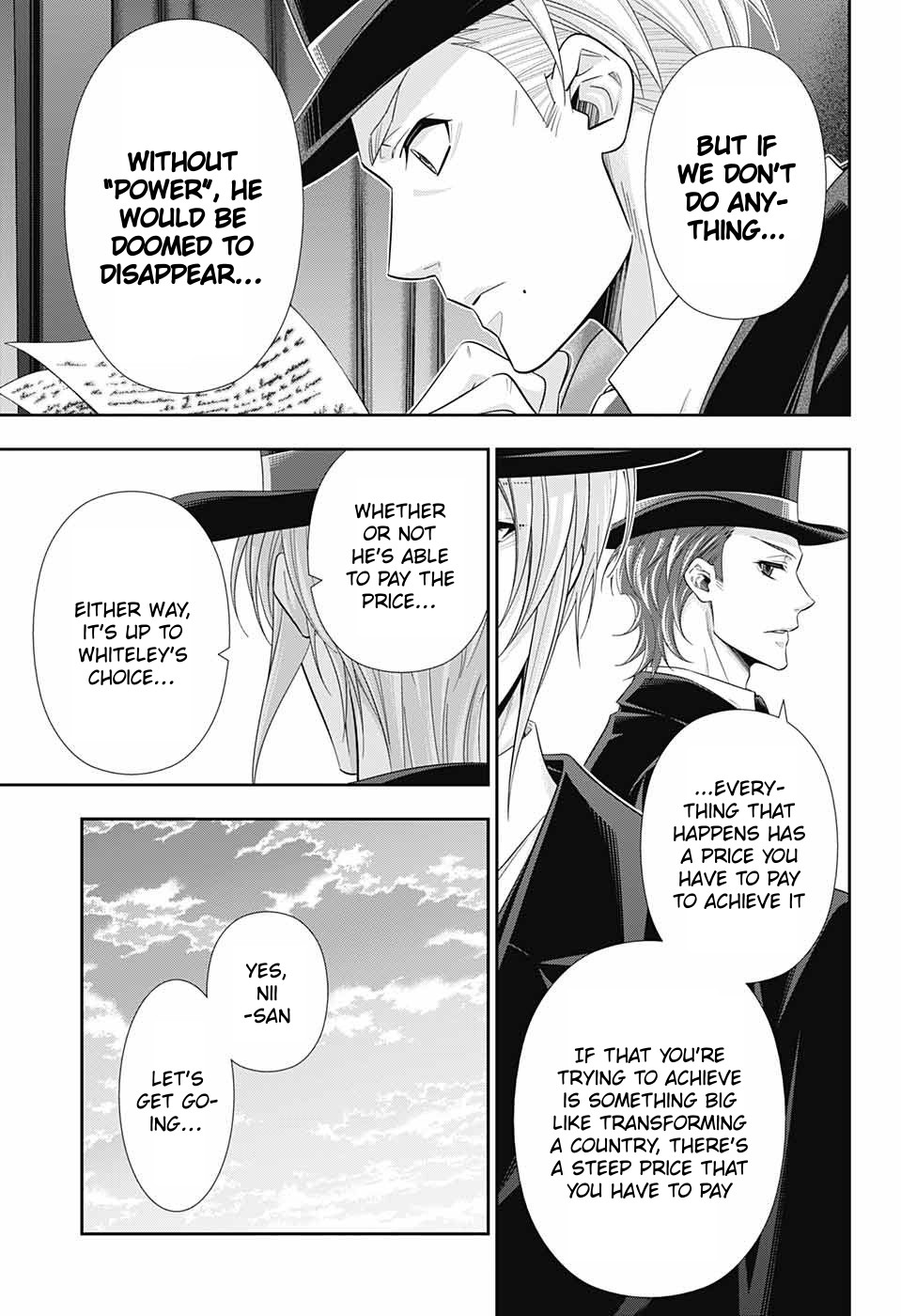 Yukoku no Moriarty Chapter 36 page 46 - Chapter 36: The White Knight of London Act 2