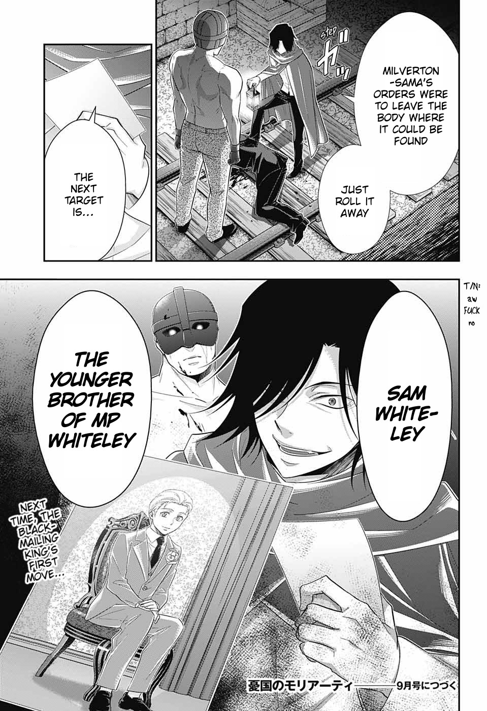 Yukoku no Moriarty Chapter 36 page 48 - Chapter 36: The White Knight of London Act 2
