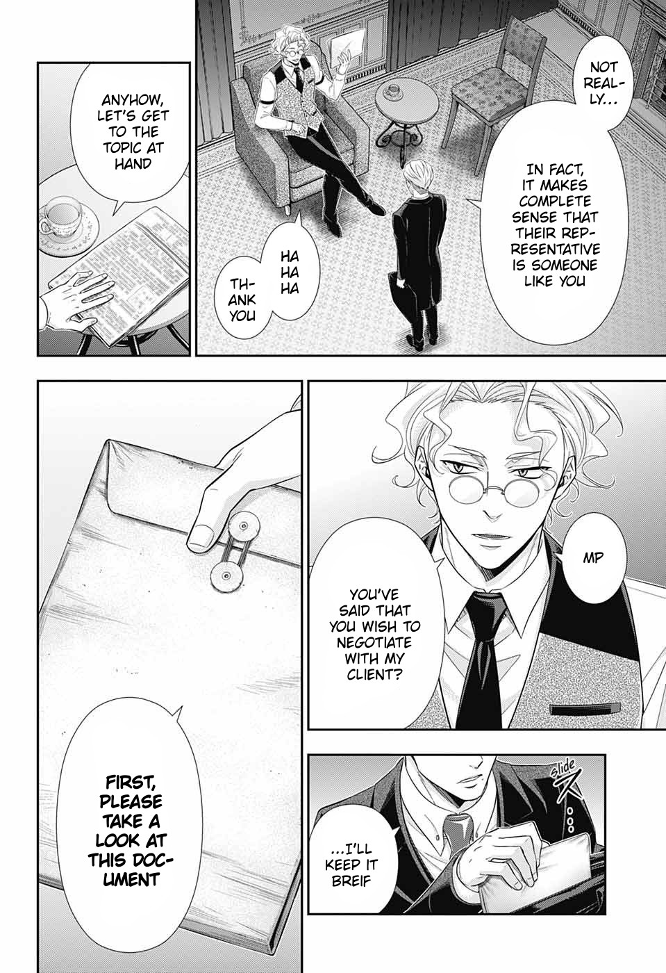 Yukoku no Moriarty Chapter 37 page 17 - Chapter 37: The White Knight of London Act 3