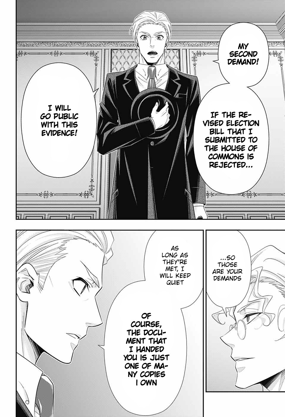 Yukoku no Moriarty Chapter 37 page 19 - Chapter 37: The White Knight of London Act 3