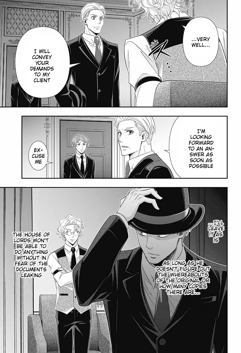 Yukoku no Moriarty Chapter 37 page 20 - Chapter 37: The White Knight of London Act 3