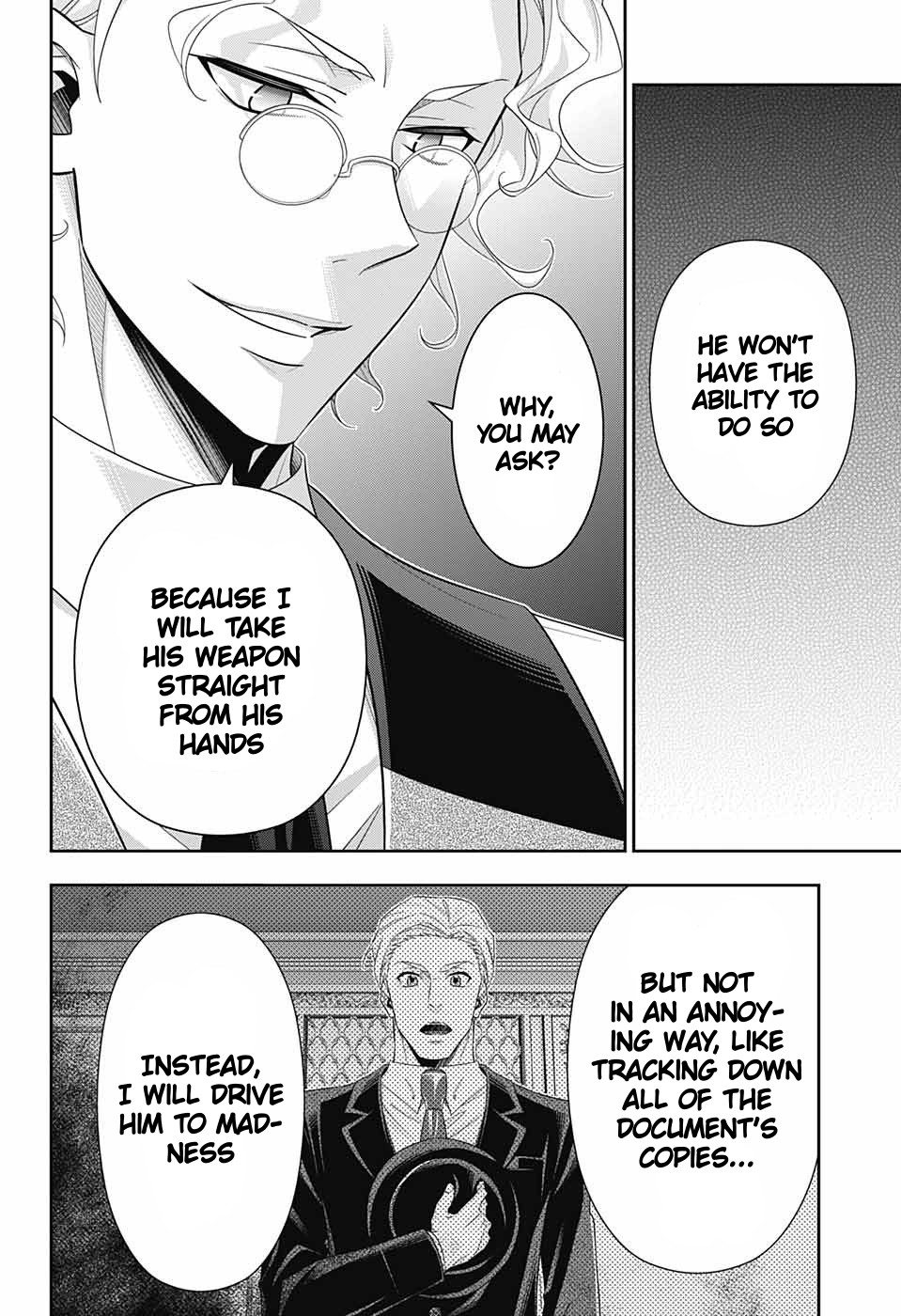 Yukoku no Moriarty Chapter 37 page 23 - Chapter 37: The White Knight of London Act 3