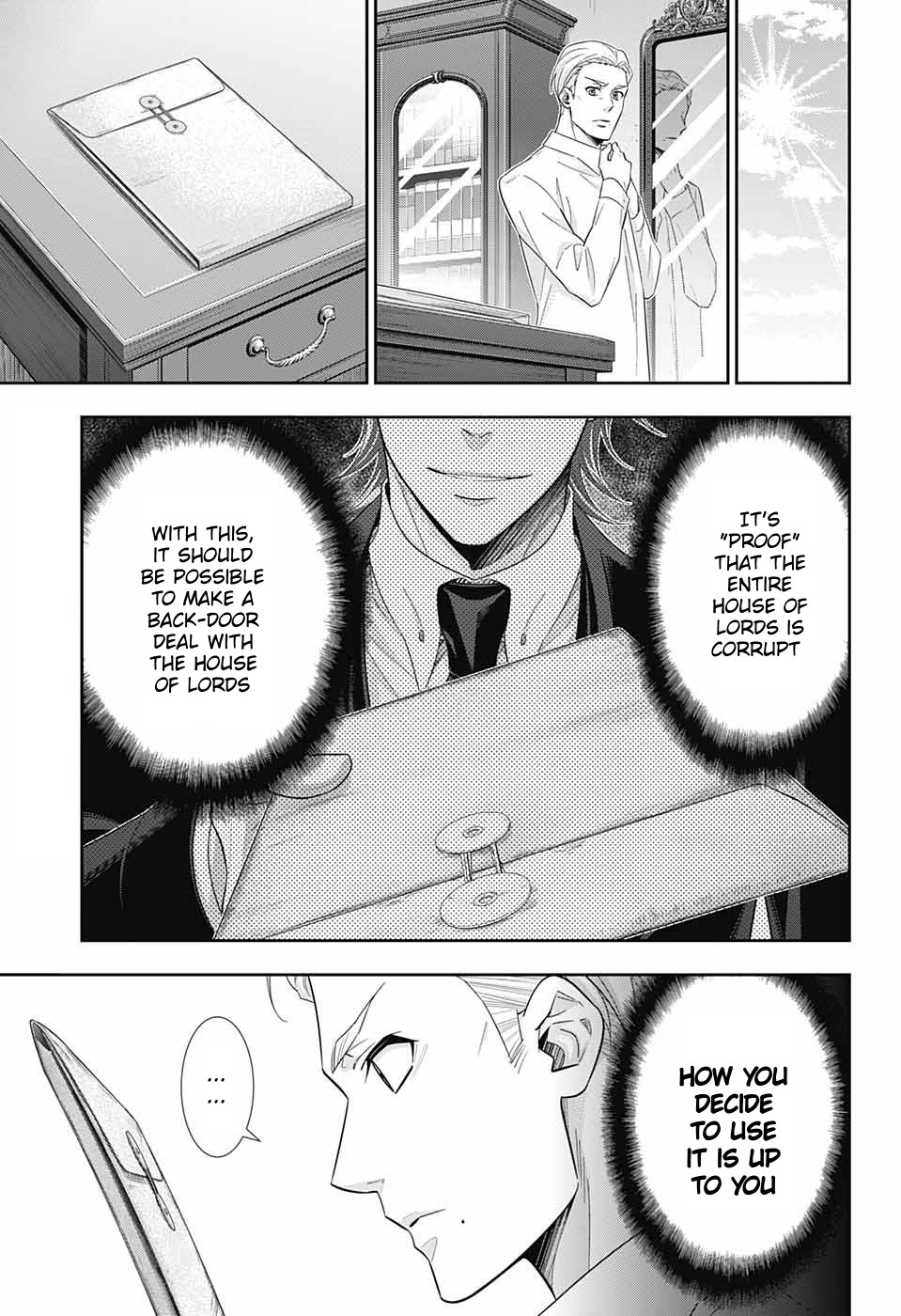 Yukoku no Moriarty Chapter 37 page 4 - Chapter 37: The White Knight of London Act 3