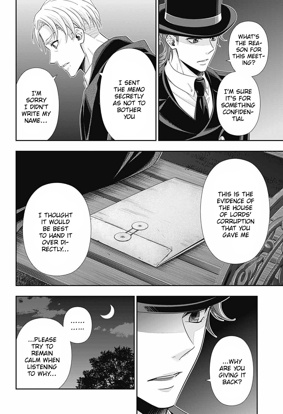 Yukoku no Moriarty Chapter 38 page 19 - Chapter 38: The White Knight of London Act 4