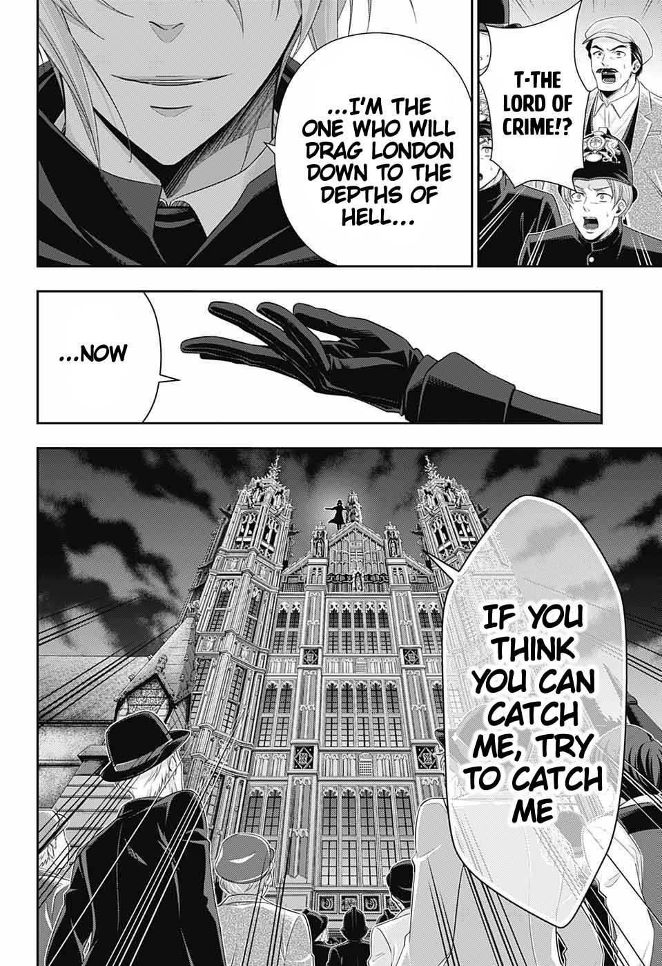 Yukoku no Moriarty Chapter 38 page 35 - Chapter 38: The White Knight of London Act 4