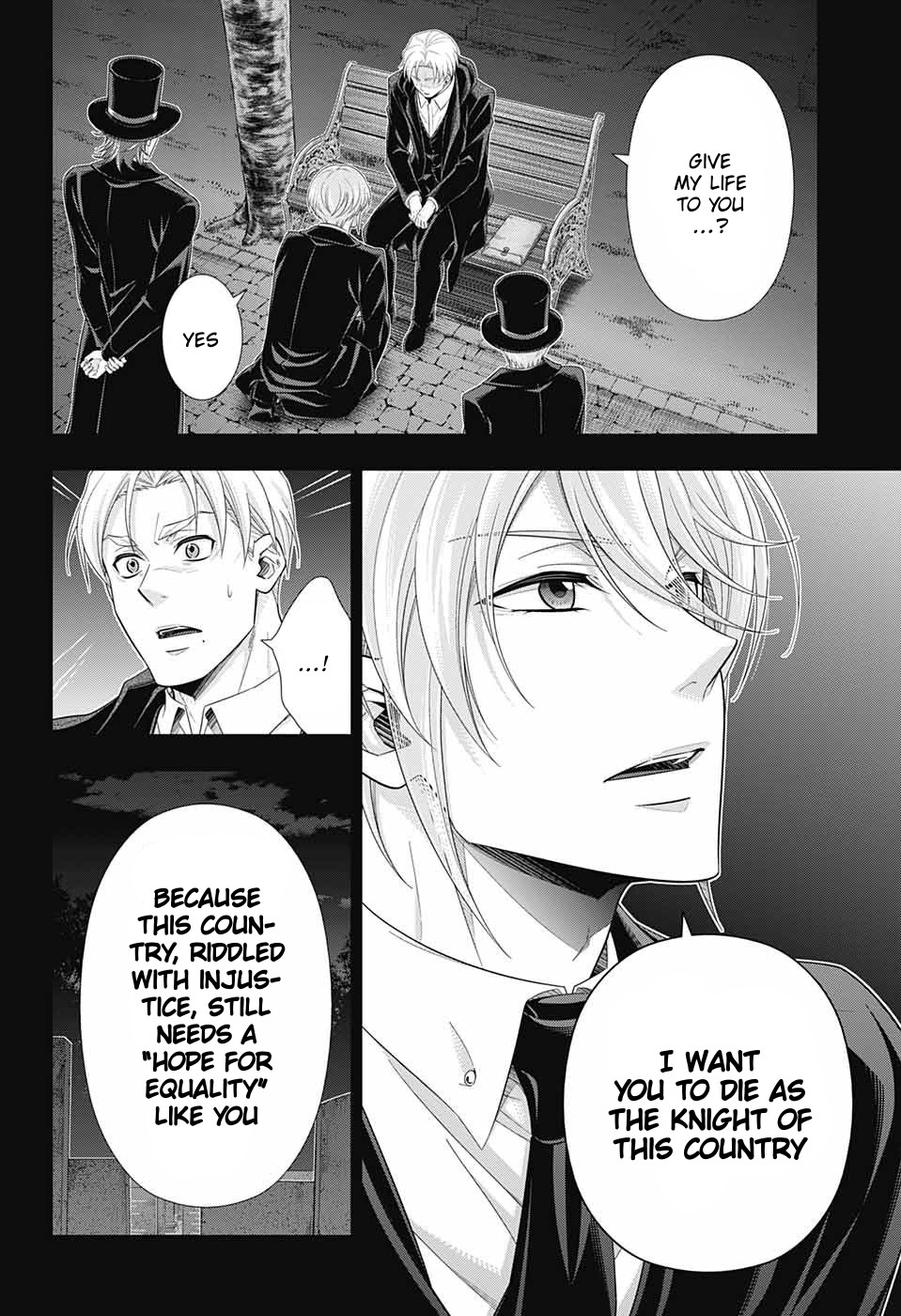 Yukoku no Moriarty Chapter 38 page 37 - Chapter 38: The White Knight of London Act 4