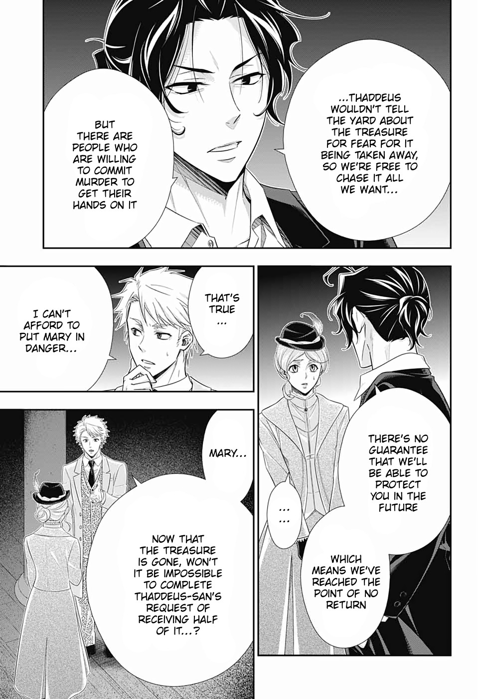 Yukoku no Moriarty Chapter 42 page 13 - Chapter 42: The Sign of Mary Act 3