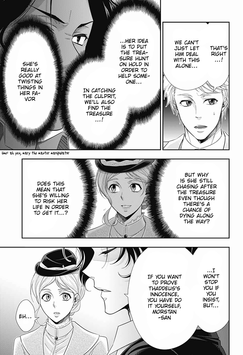 Yukoku no Moriarty Chapter 42 page 15 - Chapter 42: The Sign of Mary Act 3