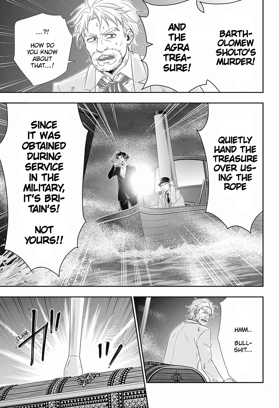 Yukoku no Moriarty Chapter 43 page 21 - Chapter 43: The Sign of Mary Act 4