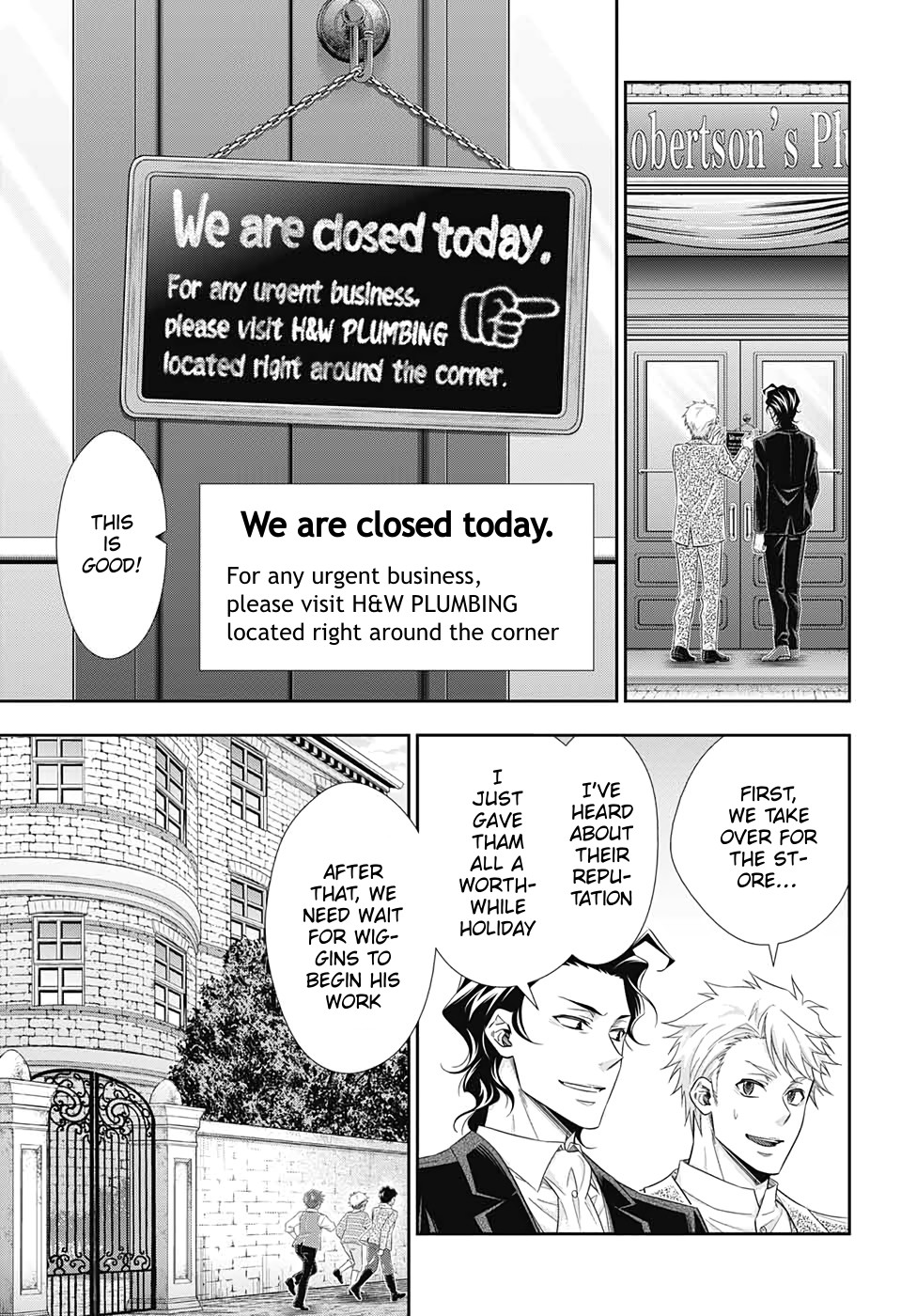 Yukoku no Moriarty Chapter 45 page 14 - Chapter 45: The Two Criminals Act 2