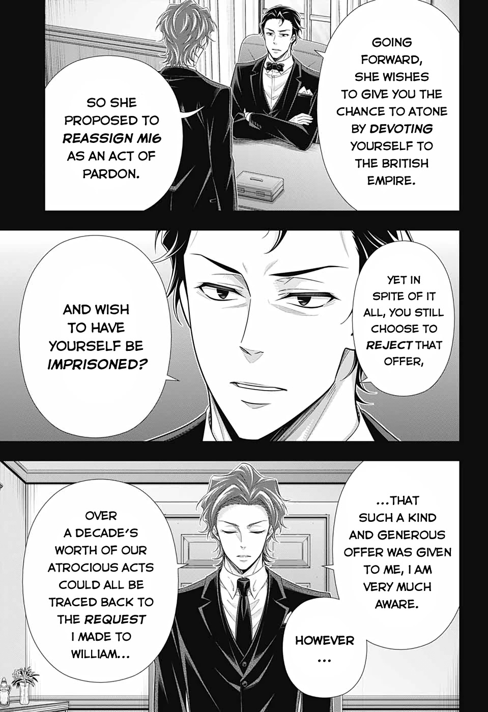 Yukoku no Moriarty Chapter 56 page 13 - Chapter 56: The Final Problem Act 9