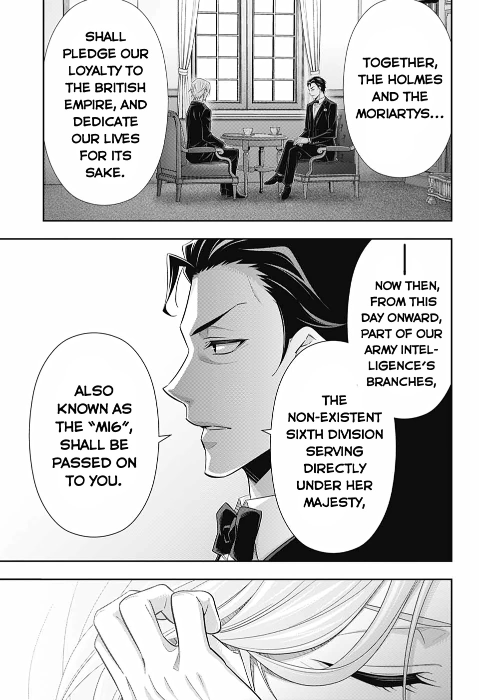 Yukoku no Moriarty Chapter 56 page 19 - Chapter 56: The Final Problem Act 9