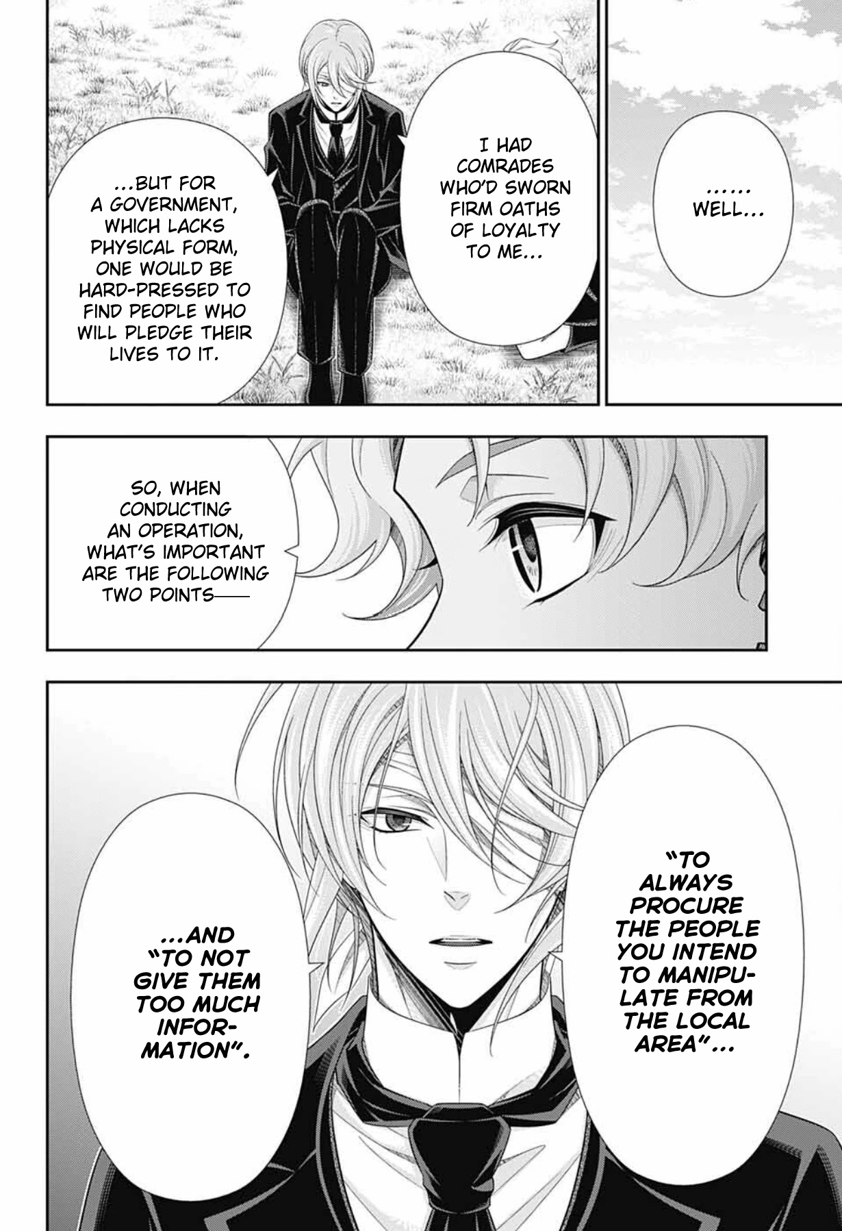 Yukoku no Moriarty Chapter 68 page 33 - Chapter 68: The Valley of Fellows, Act 2