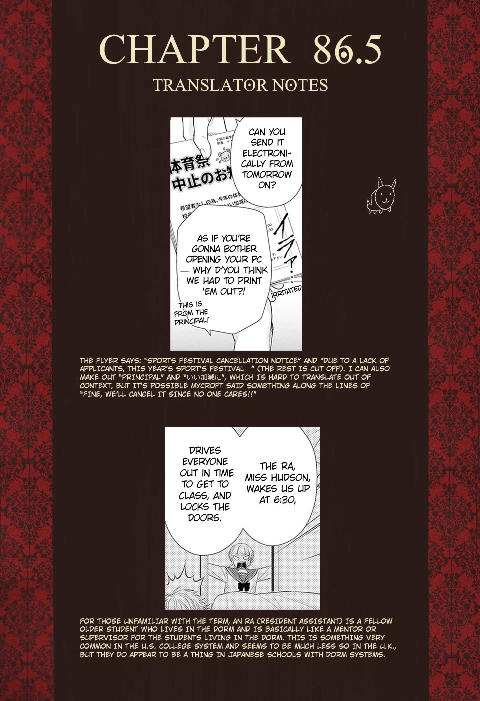 Yukoku no Moriarty Chapter 86.5 page 6 - Chapter 86.5