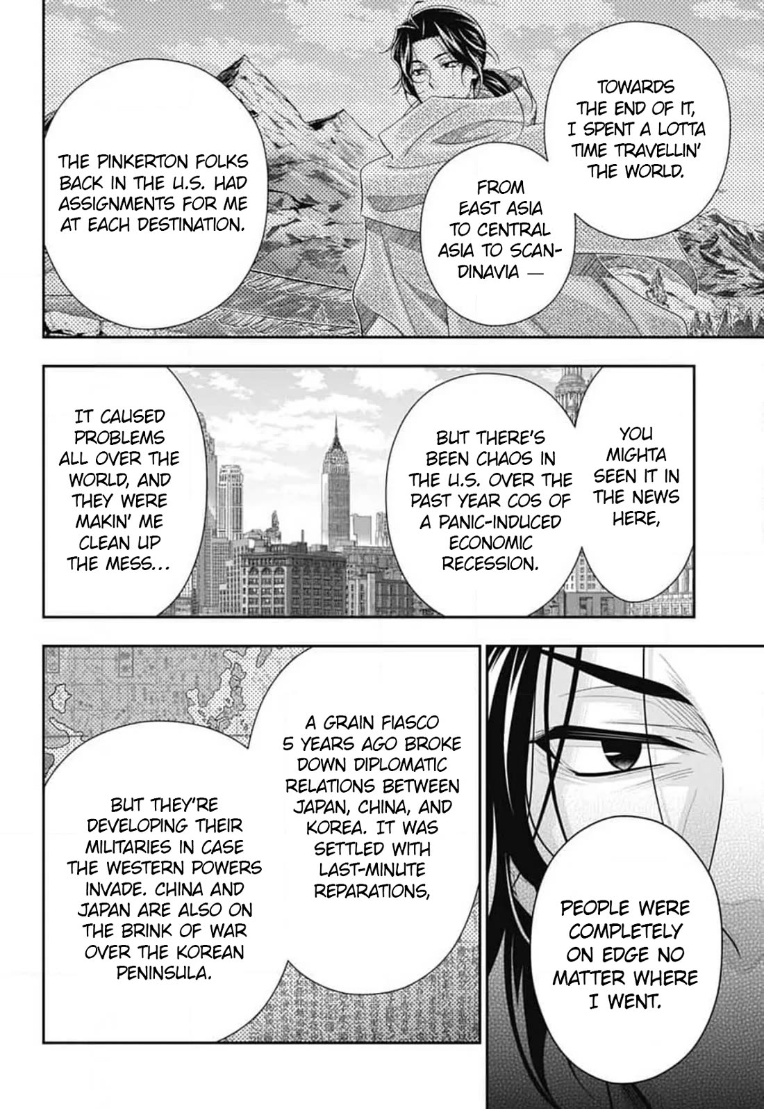 Yukoku no Moriarty Chapter 88 page 10 - Chapter 88: The Adventure of the Engineer’s Thumb : Act 4