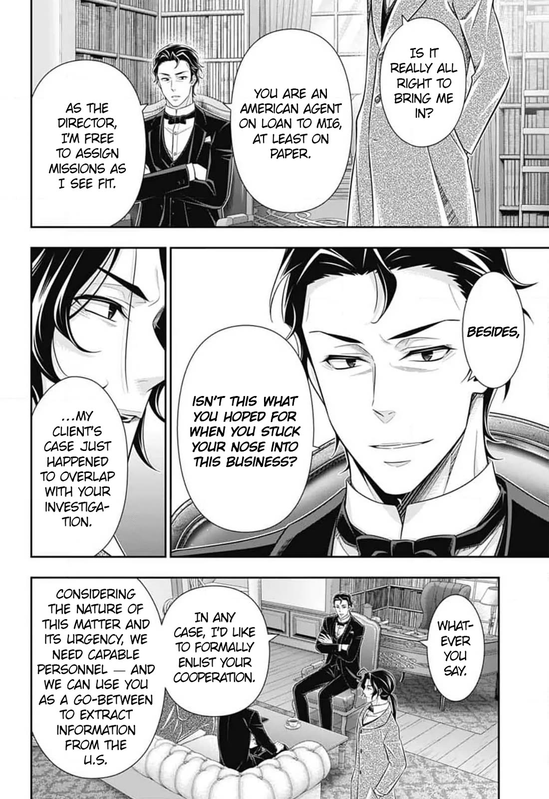 Yukoku no Moriarty Chapter 88 page 14 - Chapter 88: The Adventure of the Engineer’s Thumb : Act 4