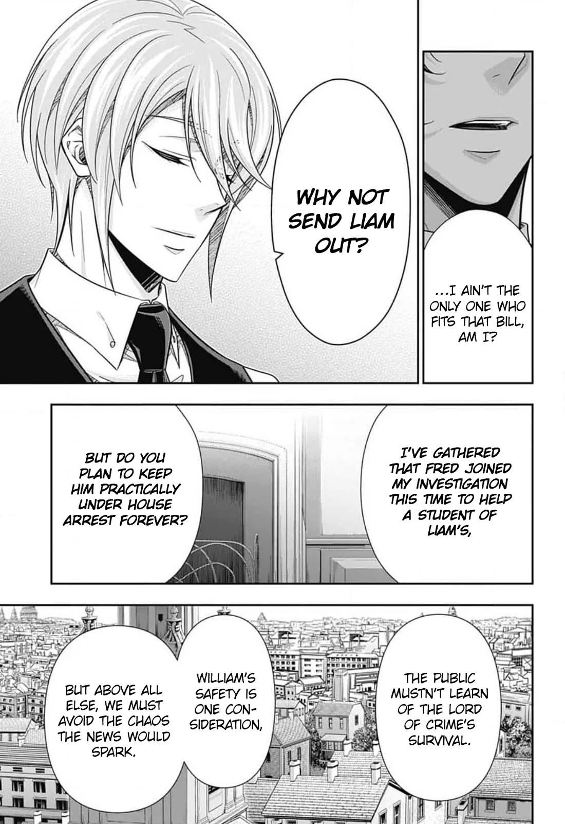 Yukoku no Moriarty Chapter 88 page 15 - Chapter 88: The Adventure of the Engineer’s Thumb : Act 4