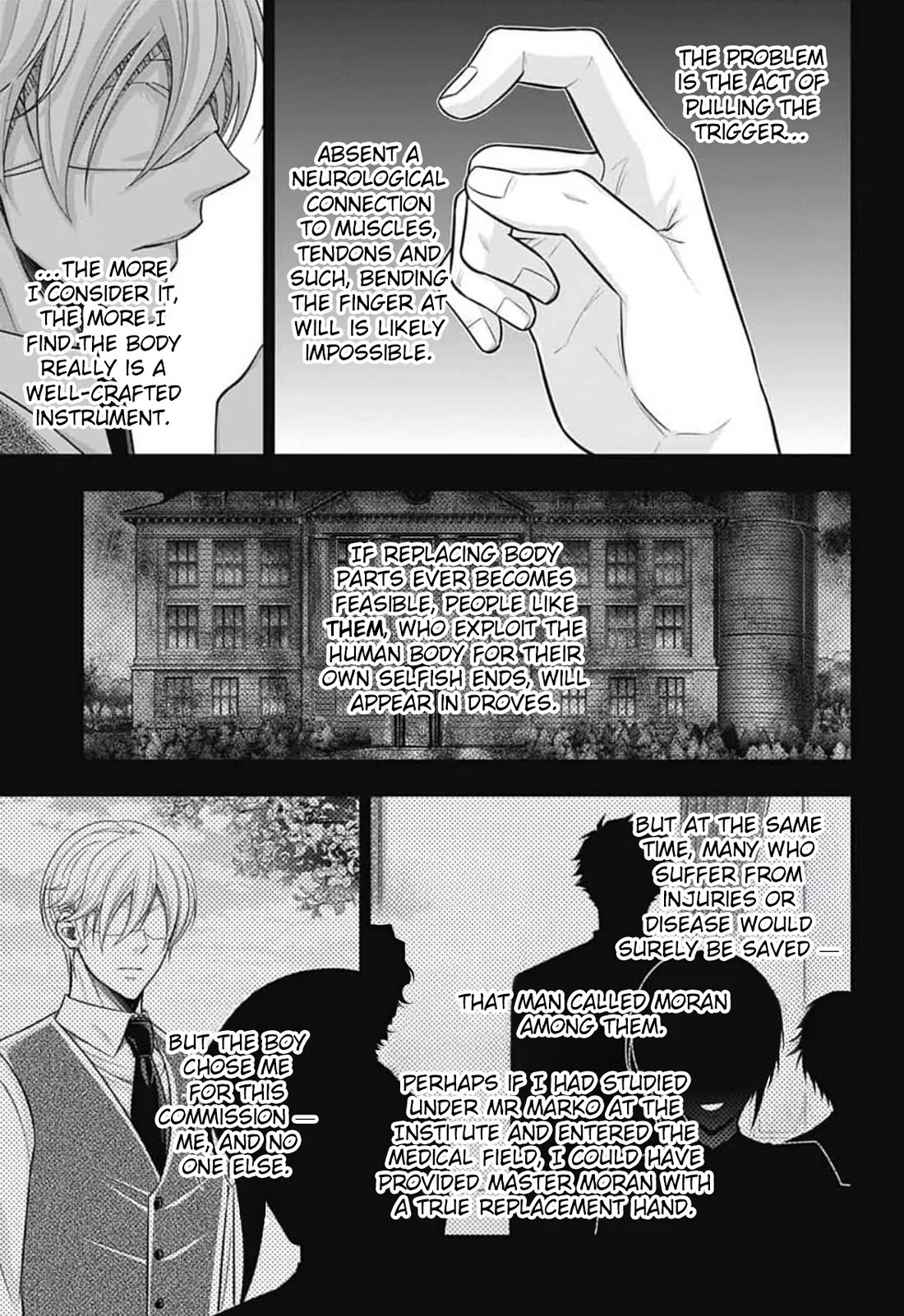 Yukoku no Moriarty Chapter 89 page 15 - Chapter 89: The Adventure of the Engineer’s Thumb : Act 5