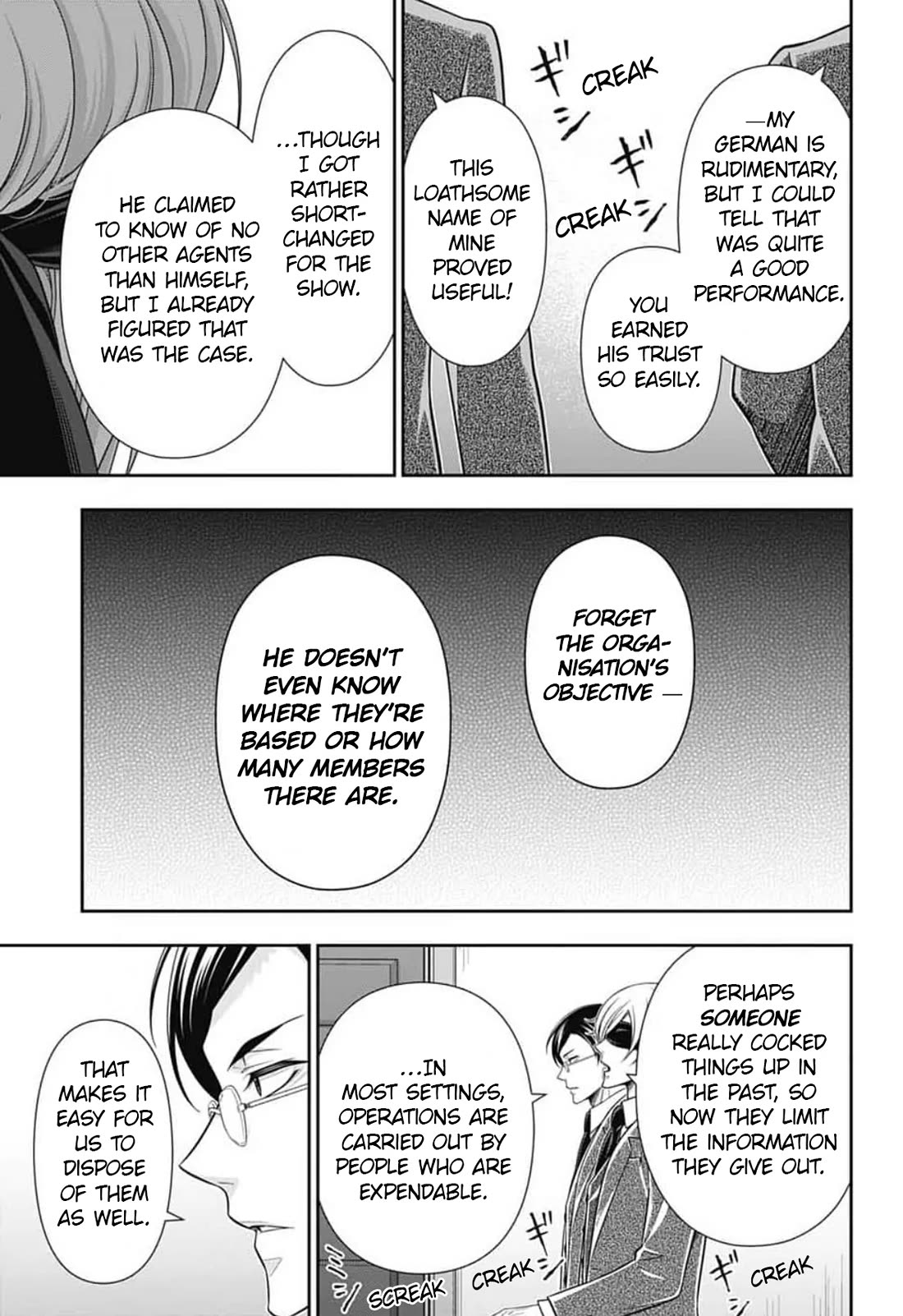 Yukoku no Moriarty Chapter 91 page 14 - Chapter 91: Crossing Intentions : Act2