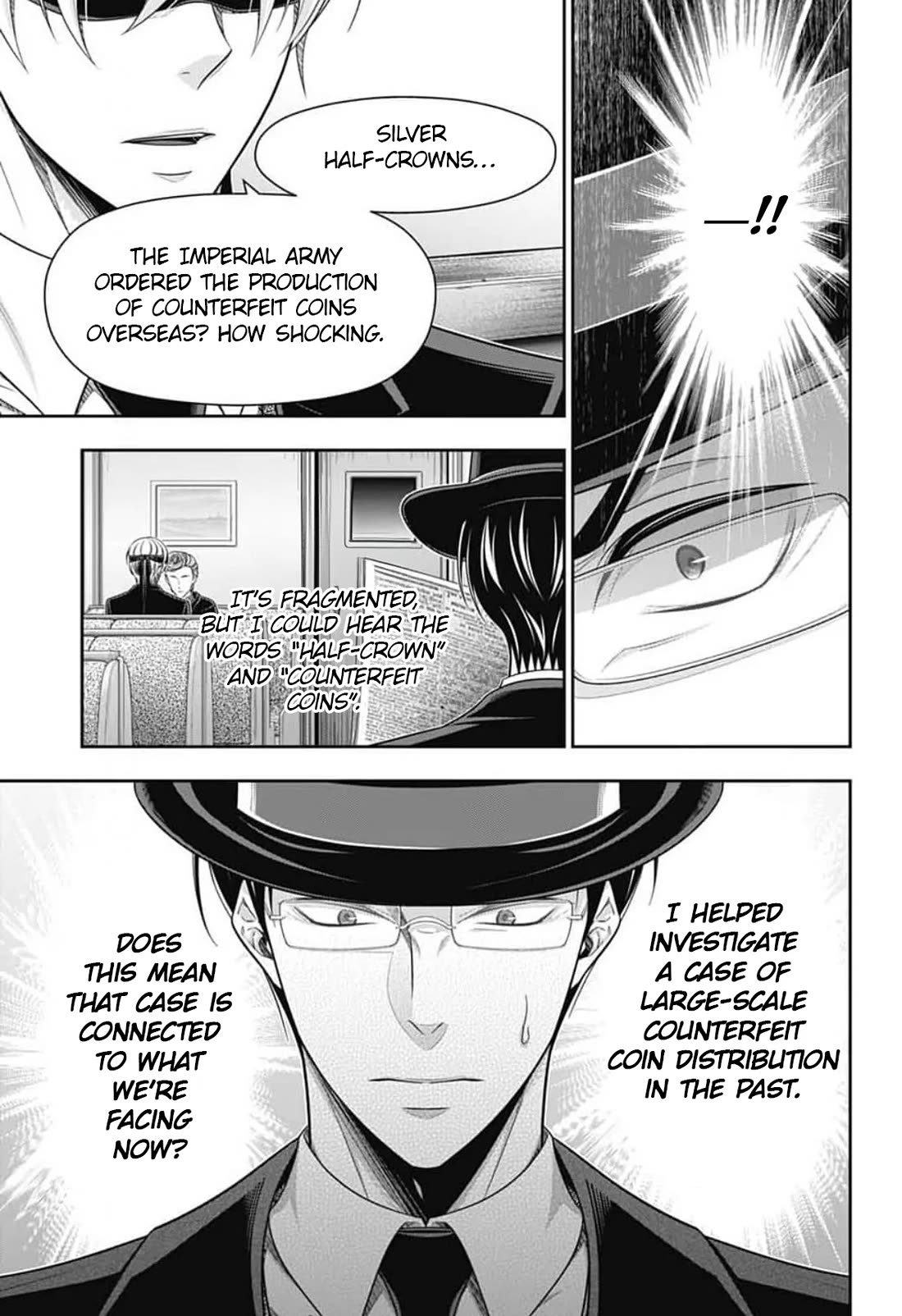 Yukoku no Moriarty Chapter 94 page 16 - Chapter 94: The Adventure of the Engineer’s Thumb II