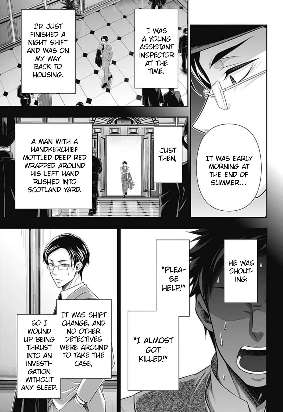 Yukoku no Moriarty Chapter 94 page 28 - Chapter 94: The Adventure of the Engineer’s Thumb II