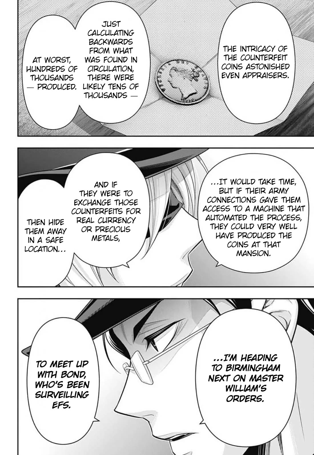 Yukoku no Moriarty Chapter 94 page 35 - Chapter 94: The Adventure of the Engineer’s Thumb II