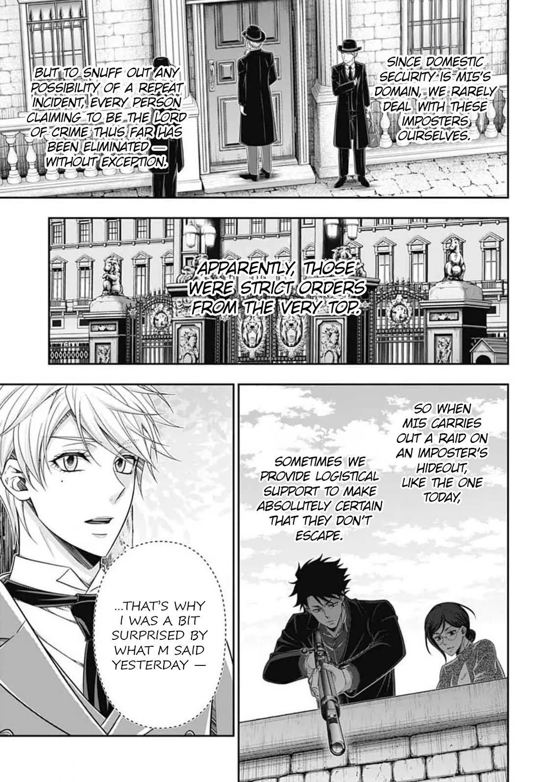 Yukoku no Moriarty Chapter 95 page 10 - Chapter 95: Lies and Lies : Act 2