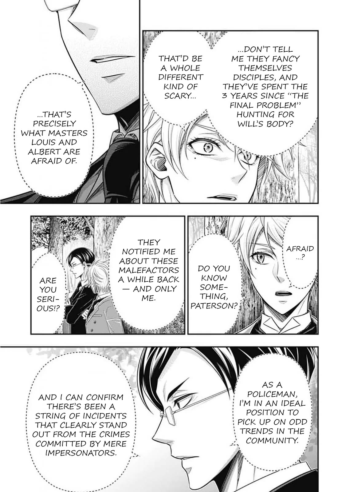 Yukoku no Moriarty Chapter 95 page 12 - Chapter 95: Lies and Lies : Act 2