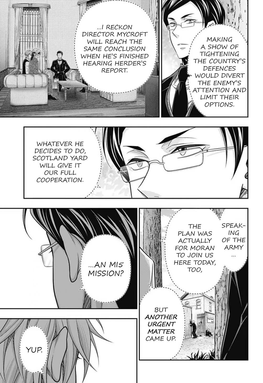Yukoku no Moriarty Chapter 95 page 8 - Chapter 95: Lies and Lies : Act 2