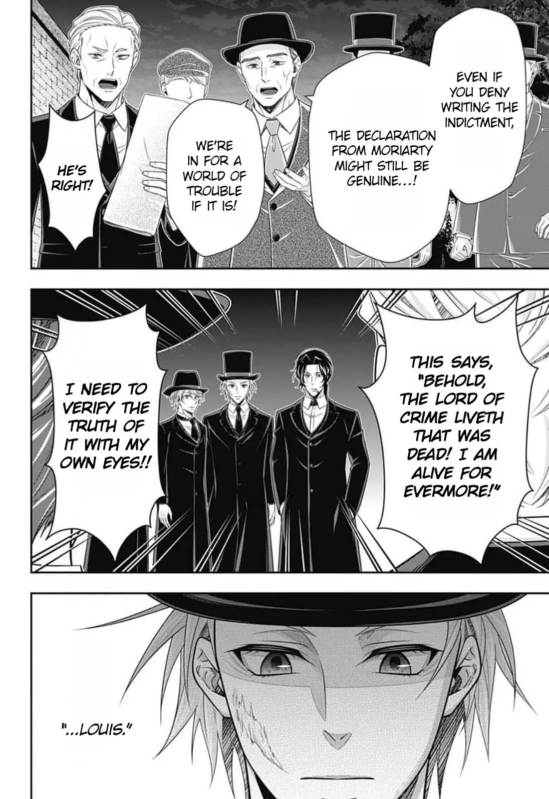 Yukoku no Moriarty Chapter 96 page 13 - Chapter 96: Lies and Lies : Act 3