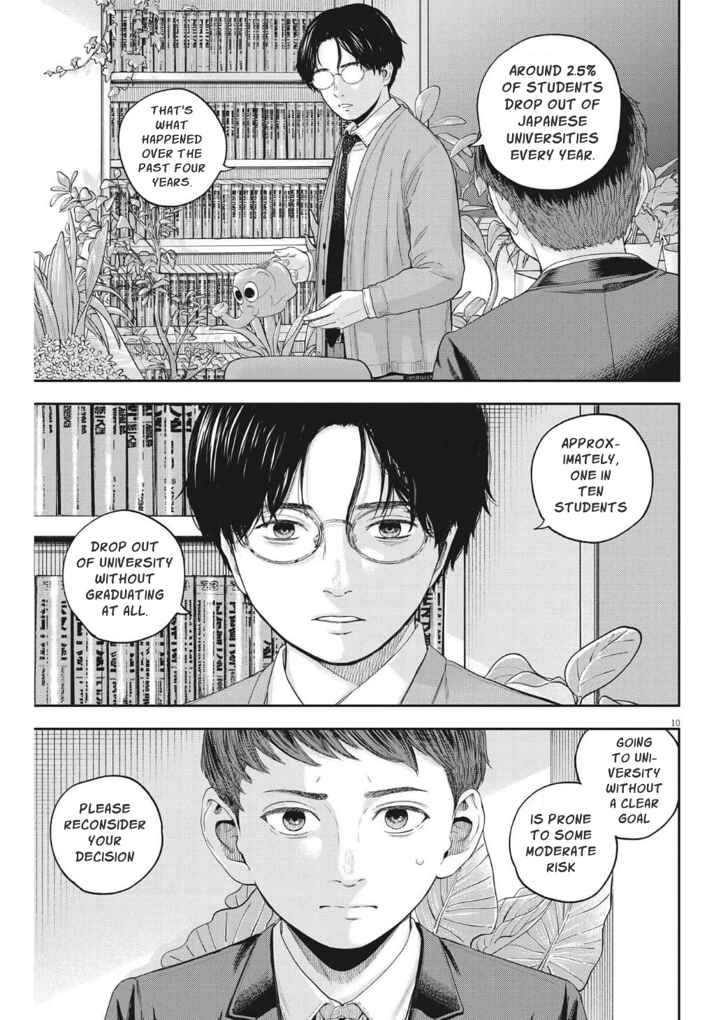 Yumenashi-sensei's Guidance Counseling Chapter 19 page 10 - Chapter 19: Aspiration: Undecided (part 1)