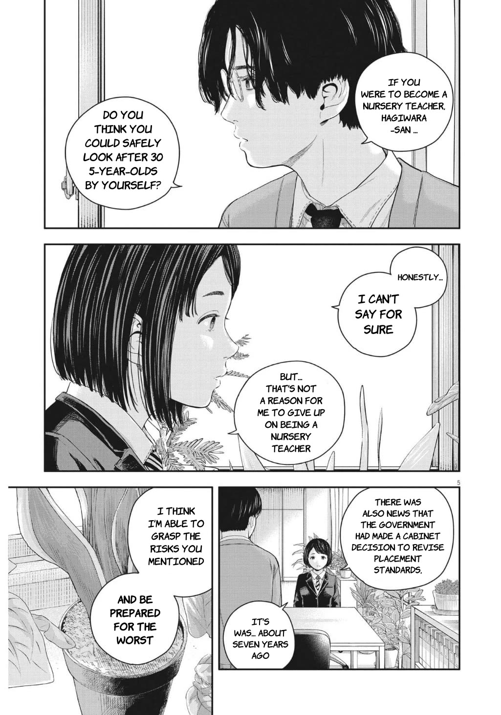 Yumenashi-sensei's Guidance Counseling Chapter 21 page 5 - Chapter 21: Aspiration: Nursery Teacher (part 1)