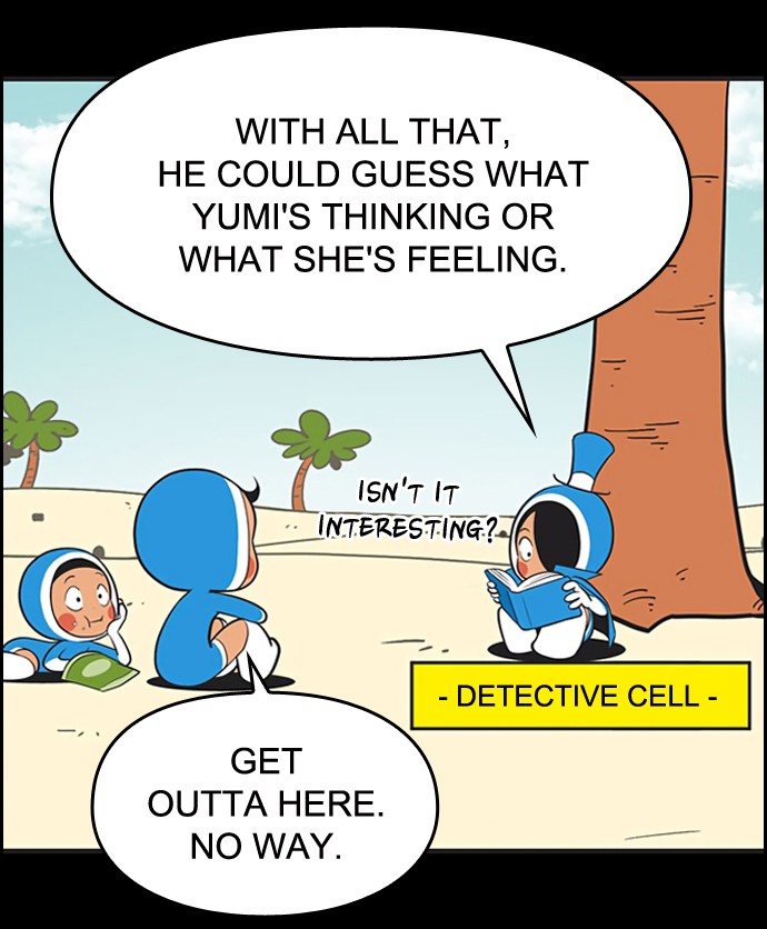 Yumi's Cells Chapter 444 page 15 - Chapter 444: Ep. 444 - Past-seeing girl, Future-seeing man