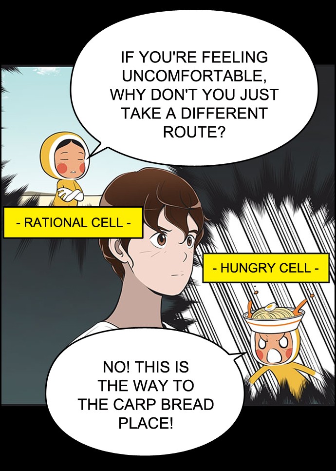 Yumi's Cells Chapter 450 page 10 - Chapter 450: Ep. 450 - Strawberry custard carp bread