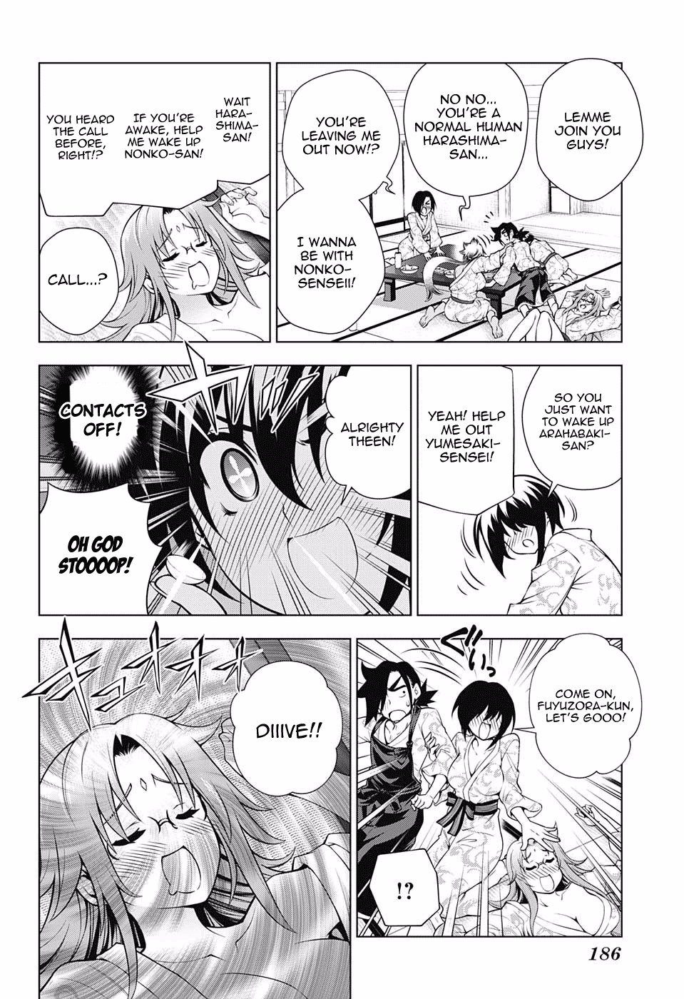 Yuragi-sou no Yuuna-san Chapter 111 page 14 - Chapter 111: Yumesaki-sensei's Wild Ride